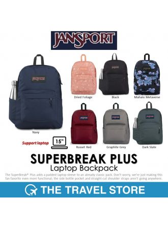 JANSPORT Superbreak Plus Laptop Backpack กระเป๋าเป้ใหญ่ใส่โน๊ตบุ๊ค รุ่นซุปเปอร์เบรคพลัส