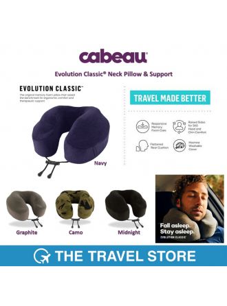 CABEAU Evolution Classic® Neck Pillow & Support หมอนรองคอเมมโมรี่โฟม 100% รุ่น Classic เรียบหรู ช่วยซับพอร์ต