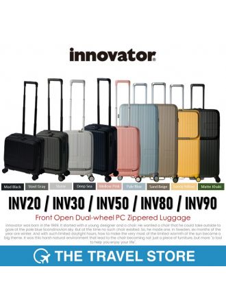 INNOVATOR INV20 / INV30 / INV50 / INV80 / INV90 Front Open Dual-wheel PC Zippered Luggage กระเป๋า