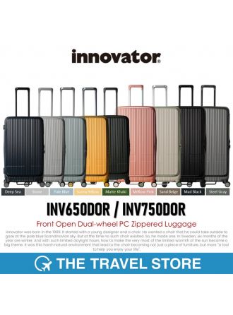 INNOVATOR INV650DOR / INV750DOR Front Open Dual-wheel PC Zippered Luggage กระเป๋าเดินทาง สวีเดน