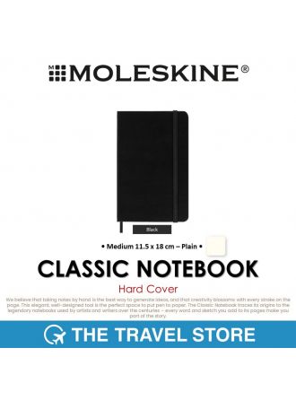 MOLESKINE Classic Notebook Hard Cover | Plain | Medium 11.5x18 cm (MLQP052) สมุดโน๊ต ปกแข็ง หน้ากระดาษเปล่า ไซส์กลาง