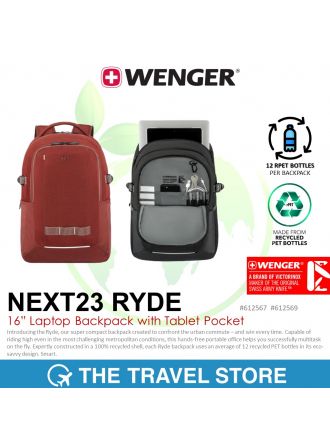 WENGER NEXT23 Ryde 16” Laptop Backpack with Tablet Pocket (612567 | 612569) กระเป๋าเป้ กระเป๋าสะพายหลัง กระเป๋าใส่คอมฯ