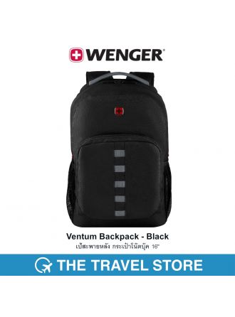 WENGER Ventum Backpack - Black (612388) เป้สะพายหลัง กระเป๋าโน๊ตบุ๊ค 16"