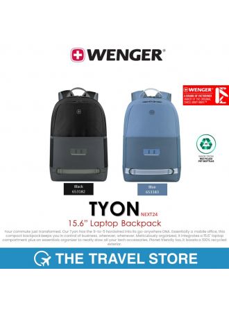 WENGER Next24 Tyon 15.6" Laptop Backpack (653182 | 653183) กระเป๋าเป้ กระเป๋าใส่คอมพิวเตอร์