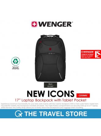 WENGER New Icons Cosmic Backpack 17'' Laptop Backpack with Tablet Pocket (653187) กระเป๋าเป้