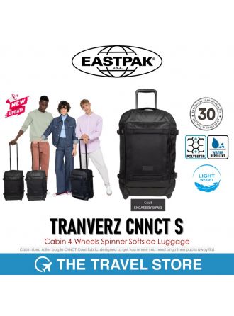 EASTPAK TRANVERZ CNNCT S Cabin 4-Wheels Spinner Softside Luggage (EK0A5BBY80W1) กระเป๋าเดินทางแบบผ้า