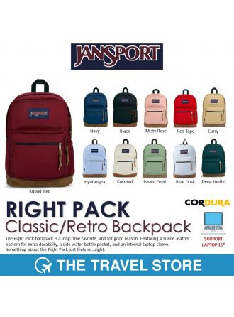 JANSPORT Right Pack Classic/Retro Backpack กระเป๋าเป้สะพายหลัง แจนสปอร์ต รุ่นที่ฮิตที่สุด Old School