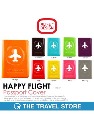 ALIFE DESIGN Happy Flight Passport Cover สมุดใส่หนังสือเดินทาง สมุดพาสปอร์ต