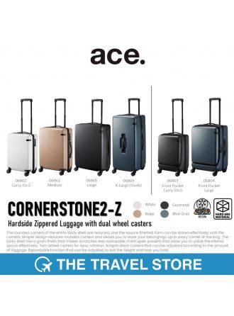 ACE Cornerstone 2-Z กระเป๋าเดินทาง ล้อลาก ไซส์ใหญ่ จากประเทศญี่ปุ่น (5 Years warranty)