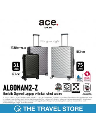 ACE ALGONAM2-Z Hardside Zippered Luggage with dual wheel casters กระเป๋าเดินทาง จากญี่ปุ่น
