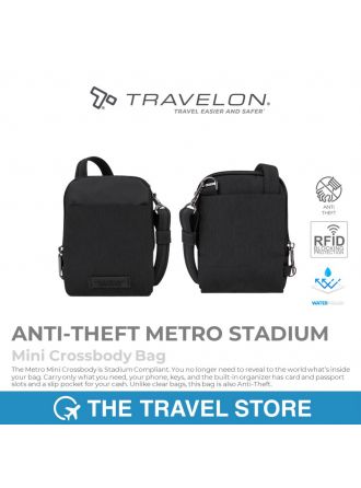 TRAVELON ANTI-THEFT METRO STADIUM Mini Crossbody Bag  (43417-500)