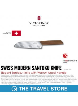 VICTORINOX Swiss Modern Santoku Knife (6.9050.17KG) | มีดเชฟ ทำอาหาร ด้ามจับทำจากไม้วอลนัท