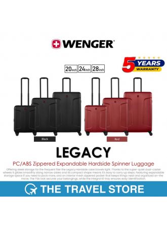 Wenger LEGACY PC/ABS Zippered Expandable Hardside Spinner Luggage (6108XX) กระเป๋าเดินทาง