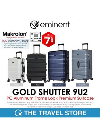 EMINENT GOLD SHUTTER 9U2 Aluminum Frame Lock Premium Suitcase กระเป๋าเดินทาง กระเป๋าเดินทางล้อลาก