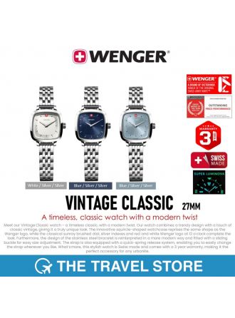 Wenger VINTAGE CLASSIC 27mm A timeless, classic watch with a modern twist นาฬิกาผู้หญิง สวิสแท้ 100%