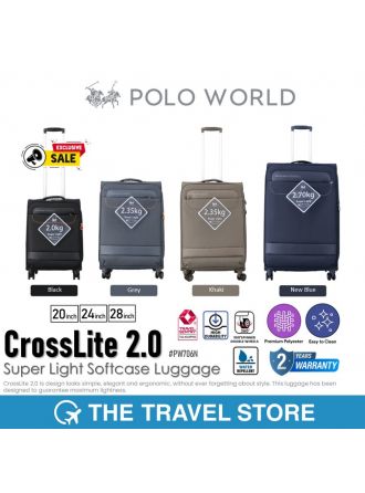 POLO WORLD PW706N CrossLite 2.0 Super Light Softcase Luggage กระเป๋าเดินทาง วัสดุผ้าพรีเมี่ยม