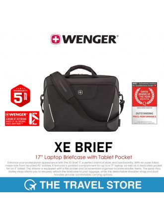 Wenger XE BRIEF 17” Laptop Briefcase with Tablet Pocket (653301) กระเป๋าคอมพิวเตอร์ รองรับ 17 นิ้ว