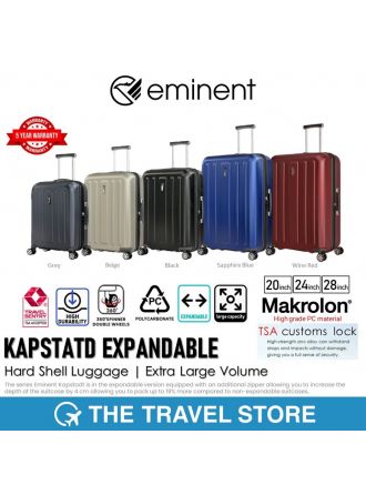 Eminent KAPSTADT EXPANDABLE Hardcase Luggage | Extra Large Volume (KC28E) กระเป๋าเดินทางล้อลาก