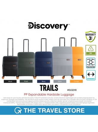 Discovery TRAILS PP Expandable Hardside Luggage (DL02H0) กระเป๋าเดินทางล้อลาก รับประกัน 3 ปีเต็ม