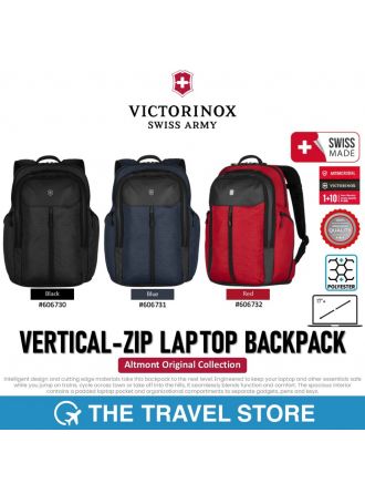Victorinox ALTMONT ORIGINAL Vertical-Zip Laptop Backpack (606730/606731/606732) กระเป๋าเป้ สะพายหลัง