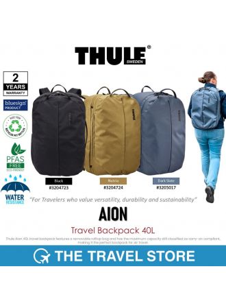Thule AION Travel Backpack 40L  กระเป๋าเดินทาง แบบเป้ สะพายหลัง ใบใหญ่ จุของได้เยอะ รับประกัน 2 ปี