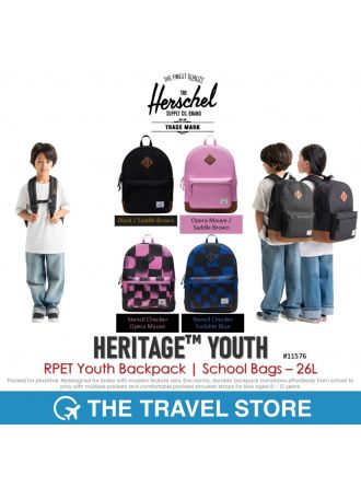Herschel Supply HERITAGE™ YOUTH  RPET Backpack - 26L  กระเป๋าเป้ สะพายหลัง สำหรับเด็ก
