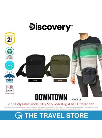 Discovery DOWNTOWN RPET Polyester Small Utility Shoulder Bag & RFID Protection (D00912) กระเป๋าสะพาย
