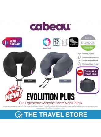 Cabeau EVOLUTION PLUS Memory Foam Neck Pillow หมอนรองคอ เนื้อผ้าหุ้ม Cooling Fabric มีรับประกัน 1 ปี