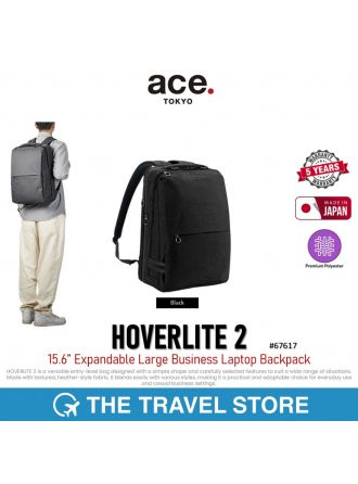 ace. HOVERLITE 2  15.6” Expandable Large Laptop Backpack (67617-01) - Black  กระเป๋าเป้ สะพายหลัง