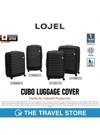 Lojel CUBO LUGGAGE COVER Perfectly Tailored Protection (CLC-XX-BLK-01-KOM-GL) ผ้าคลุมกระเป๋าเดินทาง
