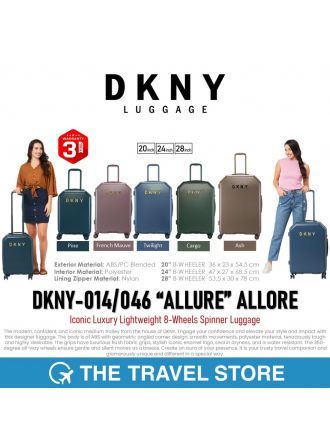 DKNY-014/046 “ALLURE” ALLORE Iconic Luxury Lightweight 8-Wheels Spinner Luggage กระเป๋าเดินทางล้อลาก