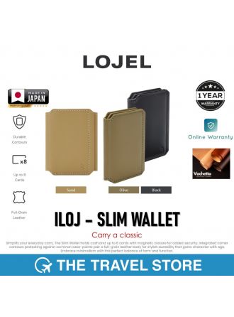 Lojel ILOJ – SLIM WALLET Carry a classic กระเป๋าสตางค์ วัสดุหนังแท้ Full-Grain Leather