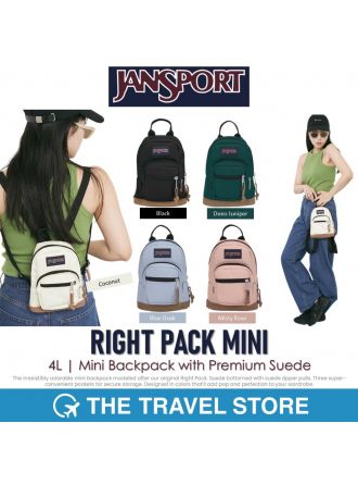 JANSPORT Right Pack Mini 4L | Mini Backpack with Premium Suede กระเป๋าเป้ สะพายหลัง ใบเล็ก