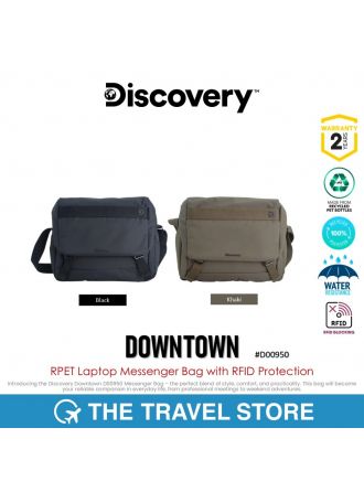 Discovery DOWNTOWN RPET Laptop Messenger Bag with RFID Protection (D00950) กระเป๋าสะพายข้าง
