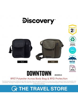 Discovery DOWNTOWN RPET Polyester Across Body Bag & RFID Protection (D00913) กระเป๋าสะพายข้าง