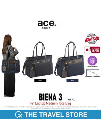 ace. BIENA 3  Laptop Medium Tote Bag 14" (68702-XX) กระเป๋าสะพาย รองรับคอมพิวเตอร์ 14 นิ้ว