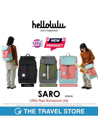 Hellolulu SARO Utility Flap Backpack (M) (50416-XXX) กระเป๋าเป้ สะพายหลัง รองรับโน๊ตบุ๊ค 14 นิ้ว