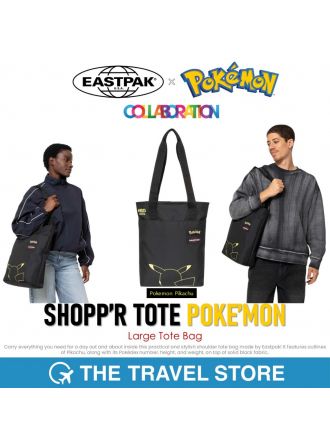 Eastpak x Pokemon SHOPP’R TOTE  Large Tote Bag (EK0A5BIC3T01) - Pikachu   กระเป๋าโท้ท ลวดลาย ปิกาจู