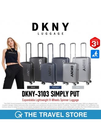DKNY-3103 SIMPLY PUT Expandable Lightweight 8-Wheels Spinner Luggage (S, L) กระเป๋าเดินทางล้อลาก