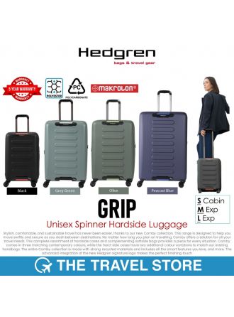 HEDGREN Grip S-M-L Unisex Spinner Hardside Luggage (HCMBY01) กระเป๋าเดินทาง  รับประกัน 5 ปีเต็ม*