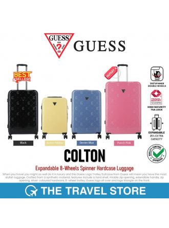 Guess COLTON Expandable 8-Wheels Spinner Hardcase Luggage กระเป๋าเดินทาง ขยายกระเป๋าด้านข้างได้