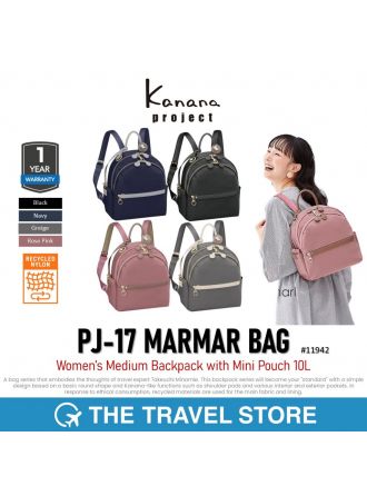 Kanana Project PJ-17 MARMAR BAG Women’s Medium Backpack with Mini Pouch 10L (11942-xx) กระเป๋าเป้