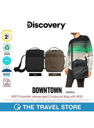 Discovery DOWNTOWN RPET Polyester Messenger/Crossbody Bag with RFID (D00914) กระเป๋าสะพายข้าง
