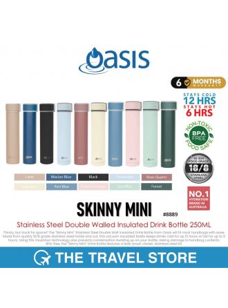 Oasis SKINNY MINI Stainless Steel Double Walled Insulated Drink Bottle 250ML (OAS/8889/250/XXX)
