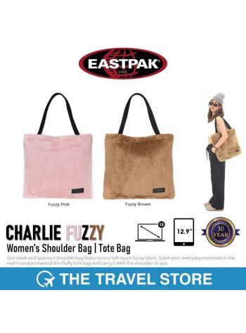 EASTPAK Charlie Fuzzy Women’s Shoulder Bag | Tote Bag กระเป๋าถือ พาดไหล่