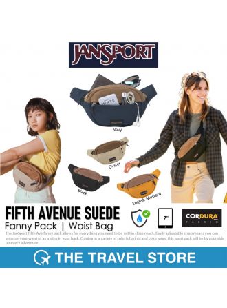 JANSPORT Fifth Avenue Suede Fanny Pack | Waist Bag กระเป๋าคาดอก คาดเอว ฝาเปิดวัสดุเป็นหนังแท้