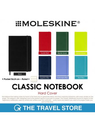 MOLESKINE Classic Notebook Hard Cover | Ruled | Pocket 9x14 cm สมุดโน๊ต ปกแข็ง มีเส้นบรรทัด ไซส์พกพา