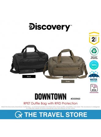Discovery DOWNTOWN RPET Duffle Bag with RFID Protection (D00960) กระเป๋าถือ สำหรับเดินทาง